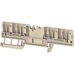 Terminal block, push-in connection, 1.5 mm², 4 pole, 17.5 A, 6 kV, dark beige, 2898120000