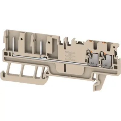 Terminal block, push-in connection, 1.5 mm², 4 pole, 17.5 A, 6 kV, dark beige, 2675740000 - 1