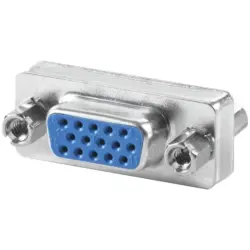 Feed through, HD-D-Sub socket, 15 pole to HD-D-Sub socket, 15 pole, straight, 1556290000