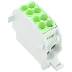 Potential distribution terminal, screw connection, 1.5-16 mm², 1 pole, 152 A, green, 1560650000