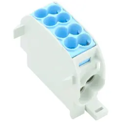 Potential distribution terminal, screw connection, 1.5-16 mm², 1 pole, 152 A, blue, 1560670000