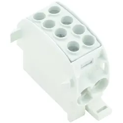 Potential distribution terminal, screw connection, 1 pole, 202 A, light gray, 1561680000