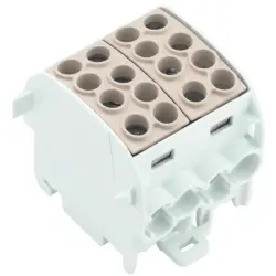Potential distribution terminal, screw connection, 2 pole, 202 A, brown, 1561720000