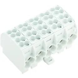 Potential distribution terminal, screw connection, 5 pole, 152 A, light gray, 1561750000
