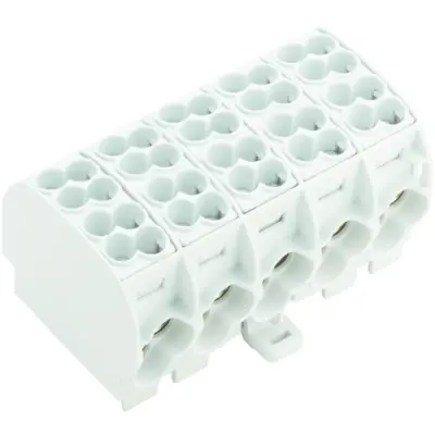 Potential distribution terminal, screw connection, 5 pole, 152 A, light gray, 1561750000 - 1