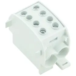 Potential distribution terminal, screw connection, 10-25 mm², 1 pole, 300 A, light gray, 1561770000
