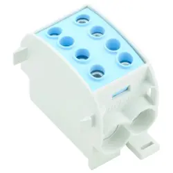 Potential distribution terminal, screw connection, 10-25 mm², 1 pole, 300 A, blue, 1561780000