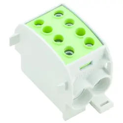 Potential distribution terminal, screw connection, 10-25 mm², 1 pole, 300 A, green, 1561790000