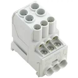 Potential distribution terminal, screw connection, 10-25 mm², 1 pole, 100 A, light gray, 1561910000