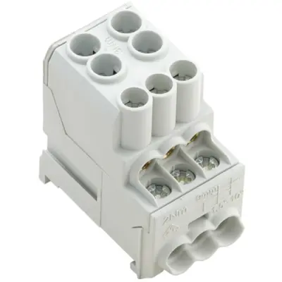 Potential distribution terminal, screw connection, 10-25 mm², 1 pole, 100 A, light gray, 1561910000 - 1