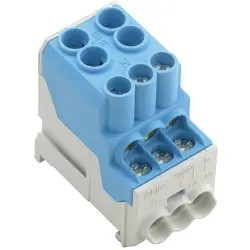 Potential distribution terminal, screw connection, 10-25 mm², 1 pole, 100 A, blue, 1561920000