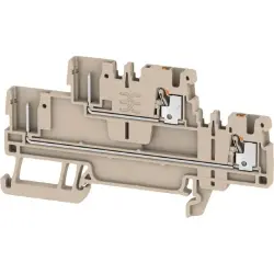 Terminal block, push-in connection, 1.5 mm², 4 pole, 17.5 A, 6 kV, dark beige, 2485840000