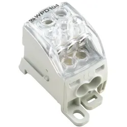 Potential distribution terminal, screw connection, 10-25 mm², 1 pole, 101 A, gray, 1562000000