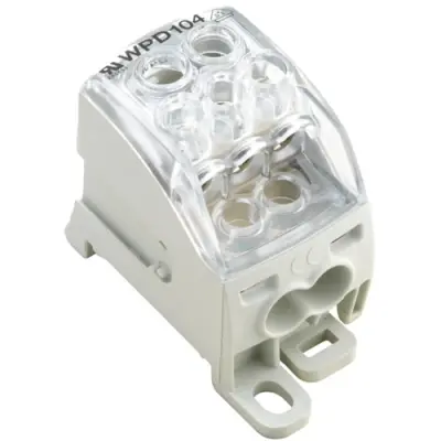 Potential distribution terminal, screw connection, 10-25 mm², 1 pole, 101 A, gray, 1562000000 - 1
