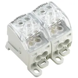 Potential distribution terminal, screw connection, 10-25 mm², 2 pole, 164 A, light gray, 1562150000