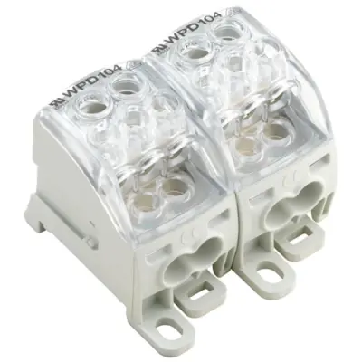 Potential distribution terminal, screw connection, 10-25 mm², 2 pole, 164 A, light gray, 1562150000 - 1