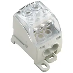 Potential distribution terminal, screw connection, 35 mm², 1 pole, 214 A, light gray, 1562170000