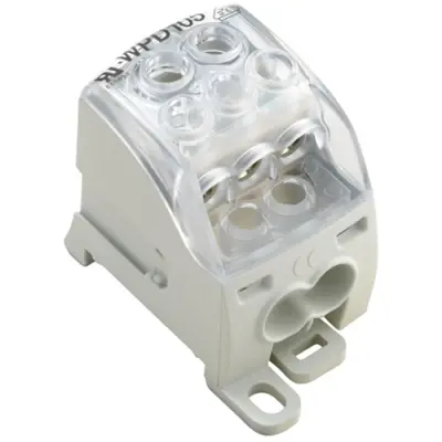 Potential distribution terminal, screw connection, 35 mm², 1 pole, 214 A, light gray, 1562170000 - 1