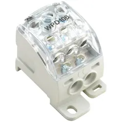 Potential distribution terminal, screw connection, 1 pole, 215 A, light gray, 1562210000