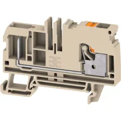 Terminal block, push-in connection, 6.0 mm², 2 pole, 41 A, 8 kV, dark beige, 3002280000