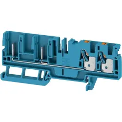Terminal block, push-in connection, 4.0 mm², 2 pole, 32 A, 8 kV, blue, 2540100000