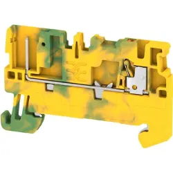 Terminal block, push-in connection, 1.5 mm², 2 pole, 6 kV, green/yellow, 2482220000
