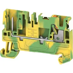Terminal block, push-in connection, 2.5 mm², 2 pole, 24 A, 8 kV, green/yellow, 2675840000