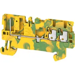 Terminal block, push-in connection, 1.5 mm², 3 pole, 6 kV, green/yellow, 2482230000
