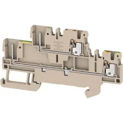 Terminal block, push-in connection, 1.5 mm², 4 pole, 17.5 A, 6 kV, dark beige, 2485860000