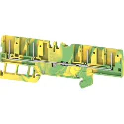 Terminal block, push-in connection, 1.5 mm², 4 pole, 17.5 A, 6 kV, green/yellow, 2898140000