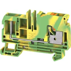 Terminal block, push-in connection, 6.0 mm², 2 pole, 8 kV, green/yellow, 3002340000