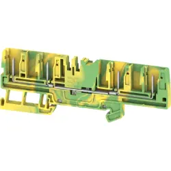 Terminal block, push-in connection, 2.5 mm², 4 pole, 24 A, 8 kV, green/yellow, 2898170000