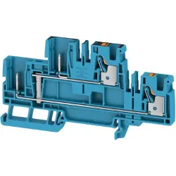 Terminal block, push-in connection, 4.0 mm², 2 pole, 32 A, 8 kV, blue, 2540270000