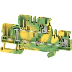 Terminal block, push-in connection, 2.5 mm², 4 pole, 24 A, 8 kV, green/yellow, 2675940000