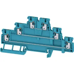 Multi level terminal block, push-in connection, 0.14-1.5 mm², 6 pole, 15 A, 6 kV, blue, 2816940000