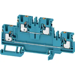 Multi level terminal block, push-in connection, 0.14-4.0 mm², 4 pole, 24 A, 8 kV, blue, 2675120000