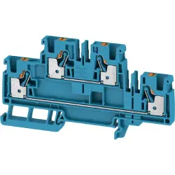 Multi level terminal block, push-in connection, 0.14-6.0 mm², 4 pole, 32 A, 8 kV, blue, 2540040000