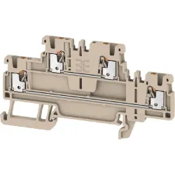 Multi level terminal block, push-in connection, 0.14-1.5 mm², 4 pole, 16 A, 6 kV, dark beige, 2469370000