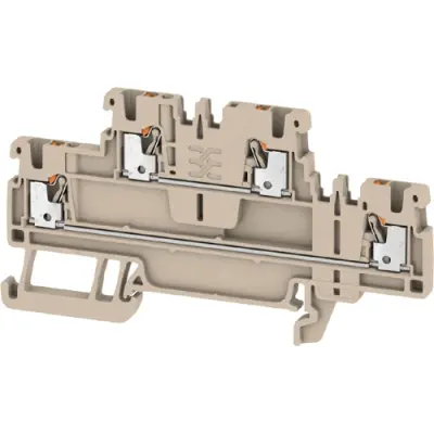 Multi level terminal block, push-in connection, 0.14-1.5 mm², 4 pole, 16 A, 6 kV, dark beige, 2469370000 - 1