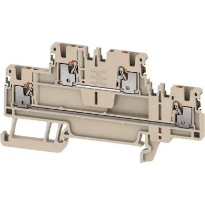 Multi level terminal block, push-in connection, 0.5-1.5 mm², 4 pole, 16 A, 6 kV, dark beige, 2675060000 - 1