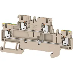 Multi level terminal block, push-in connection, 0.14-1.5 mm², 4 pole, 16 A, 6 kV, dark beige, 2469390000