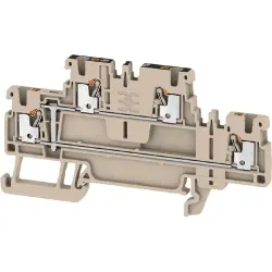 Multi level terminal block, push-in connection, 0.14-1.5 mm², 4 pole, 17.5 A, 6 kV, dark beige, 2469400000