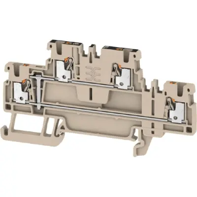 Multi level terminal block, push-in connection, 0.14-1.5 mm², 4 pole, 17.5 A, 6 kV, dark beige, 2469400000 - 1