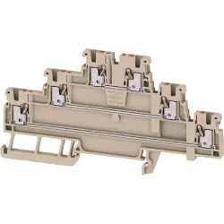 Multi level terminal block, push-in connection, 0.5-1.5 mm², 6 pole, 15 A, 6 kV, dark beige, 2816930000