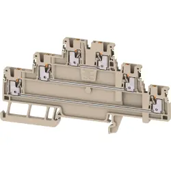Multi level terminal block, push-in connection, 0.14-1.5 mm², 6 pole, 15 A, 6 kV, dark beige, 2856200000