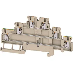 Multi level terminal block, push-in connection, 0.14-1.5 mm², 6 pole, 15 A, 6 kV, dark beige, 2817990000