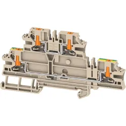Multi level terminal block, push-in connection, 0.14-4.0 mm², 4 pole, 24 A, 8 kV, dark beige, 2847640000