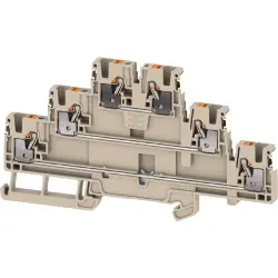 Multi level terminal block, push-in connection, 0.14-4.0 mm², 6 pole, 22 A, 8 kV, dark beige, 2771890000