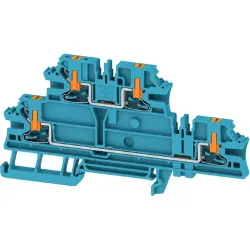 Multi level terminal block, push-in connection, 0.14-4.0 mm², 4 pole, 24 A, 8 kV, dark blue, 2938210000