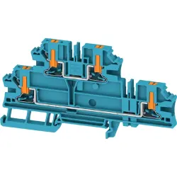 Multi level terminal block, push-in connection, 0.14-6.0 mm², 4 pole, 32 A, dark blue, 2938220000